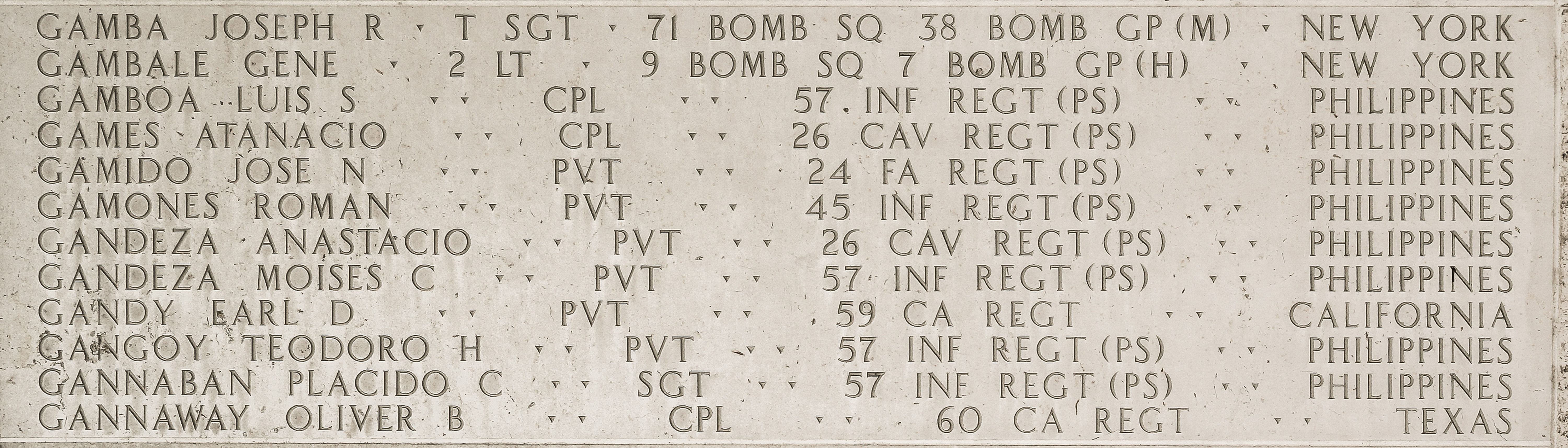 Joseph R. Gamba, Technical Sergeant